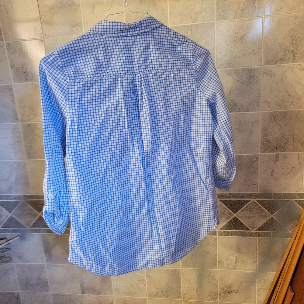 5/$15 gingham button down - Picture 3 of 3